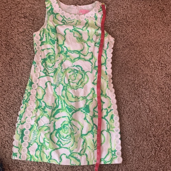 LILLY PULITZER classic green floral dress with plus FREE ID Case - Picture 5 of 8